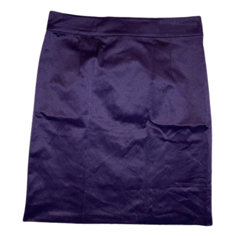 H&M skirt purple plum size 8 Women's Silky Skirt eggplant violet